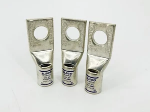 New Lot of 3 Ilsco CSWS-4/0-12 Copper Compression Lug 4/0 AWG Short Barrell - Picture 1 of 4