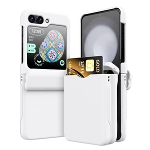 For Samsung Galaxy Z Flip 6/5/4/3 Full Body Hinge Case with Bulid in Card Slot - Picture 1 of 15