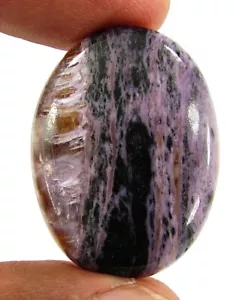 Piedra envolvente de alambre cabujón piedras preciosas sueltas charoita rusa natural de 33,50 quilates - 15641 - Imagen 1 de 2