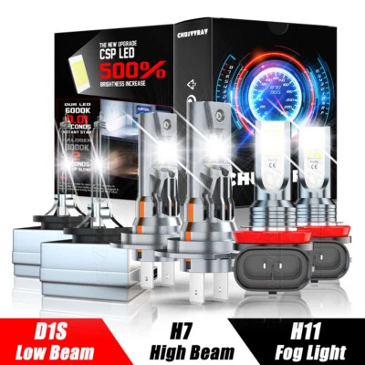 6x LED HID Lámparas de faros antiniebla 6000K For BMW 550i GT xDrive 2010-2011 - Image 1 of 4