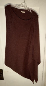 Eileen Fisher Baby Alpaca Blend Poncho Sweater Brown One Size O/S - Picture 1 of 11