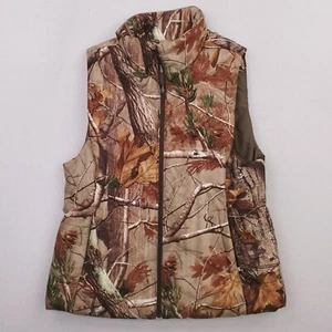 Realtree Vest Mens Large Brown Camo Puffer Jacket Reversible Hunting Insulated - Picture 1 of 11