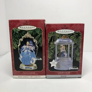Hallmark Keepsake Ornament Lot of 2 Cinderella Walt Disney Christmas Ornament - Picture 1 of 6