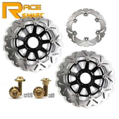 Para Honda CBR1100XX 1999-2008 Rotores de freno delanteros traseros Tornillos de montaje de disco Foto 1 de 4