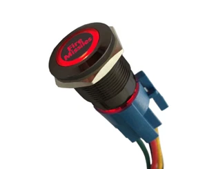 Marine 12V 5A (19mm) 3/4" FIRE MISSILES Stainless Steel Metal Switch 6" Wires - Picture 1 of 5