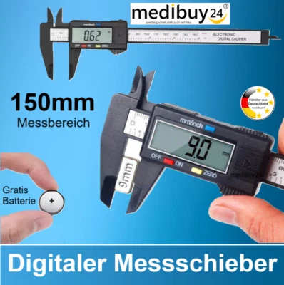 Digitaler Messschieber Messlehre Schieblehre, LCD DISPLAY Digital 0-150mm messen - Bild 1 von 4