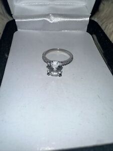 Wg Round Moissanite Engagement Ring Almost 2 Carats