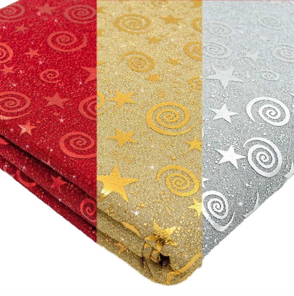 Weihnachtliche Tischdecke STARS - 140  x 180 cm - Stern Motiv Läufer Weihnachten - Bild 1 von 1