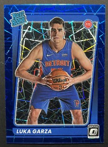 2021-22 Panini Donruss Optic LUKA GARZA Blue Velocity Prizm Rated Rookie Pistons