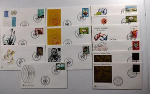 UN GENEVA   1971 COMPLETE YEAR SET FDC SCOTT 215-225 & 6 FROM 1972 VERY NICE! - Picture 1 of 4