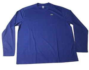 Lacoste Sport Long Sleeve T-Shirt Mens Size 8/3XL Blue Crocodile Tee NWOT - Picture 1 of 5