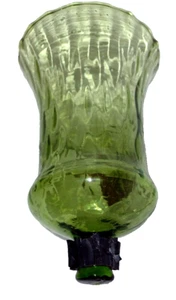 Vintage Votive Green Homco Home Interior Glass Diamond Candle Holder - Picture 1 of 7