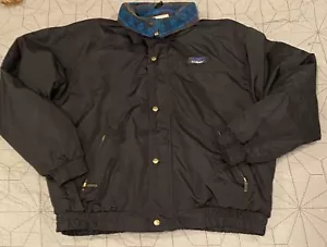 Vintage LL Bean schwarz Ski Parka Mantel Jacke Herren XL groß Southwest Futter Reißverschluss Druckknöpfe - Bild 1 von 5