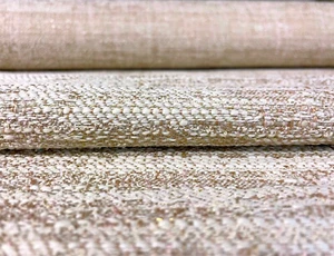 4,375 Yard Dedar Samsara Poudre weiß, rosa & metallic strukturierter Polsterstoff - Bild 1 von 13
