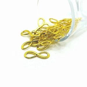 4, 20 o 50 piezas a granel conector dorado infinito, eternidad - vendedor de EE. UU. - GL033 - Imagen 1 de 4