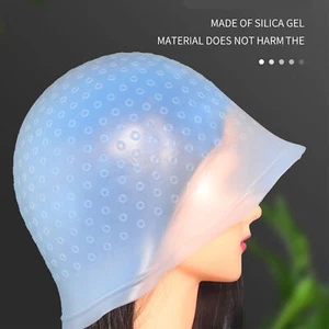 Hair Coloring Highlighting Cap Silicone Salon Hair Dyeing Cap Hairdressing S CHW - Picture 1 of 13