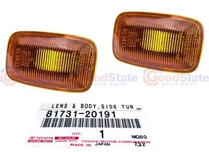GENUINE Toyota Celica ST184 ST185 Turn Indicator Lens Repeater x2 - Picture 1 of 6