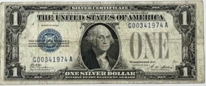 $1 Silver Certificate Banknote, 1928 A Funny Back, VF, FSN + Gift AA12 - Picture 1 of 3