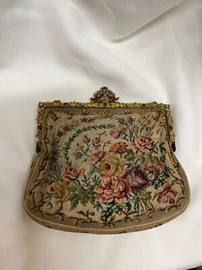 Vintage Small Victorian Brass Trim Clutch - Picture 1 of 4