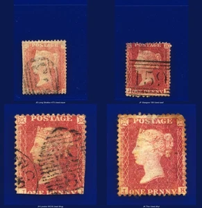 1857 SG40 1d Rosa Roja C10 (1) Posiciones Usadas en Filas J-L Elección de 15 kbhr - Imagen 1 de 8