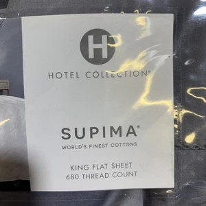 Hotel Collection 680 Lenzuolo Piatto Supima KING, Grigio - Foto 1 di 5
