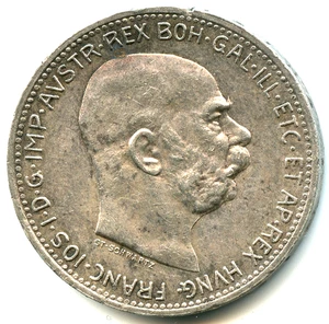 Österreich 1 Krone Silber Franz Joseph I. 1913 Nr. 6366 - Bild 1 von 2