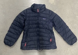 Patagonia Kids Down Full Zip Jacket Navy Size 7/8 - Picture 1 of 24