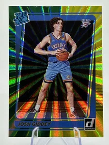 2021-22 Panini Donruss - Rated Rookie Josh Giddey #202 Holo Green & Yellow Laser - Bild 1 von 2