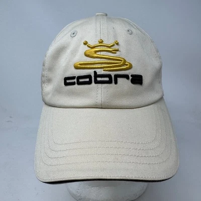 Gorra de golf Cobra Hat ajustable beige dorado bordado logotipo para hombre Foto 1 de 4