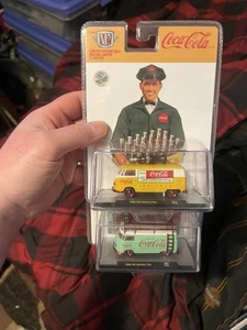 2 M2 MACHINES COCA-COLA CLAMSHELLS! 1960 V.W. DELIVERY VANS! 750 PCS! CHASE!! - Picture 1 of 18