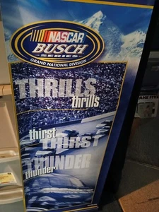 Nascar Busch Serie Light Beer Vynal Racing Banner 21"X72" EX Zustand 2-seitig - Bild 1 von 2
