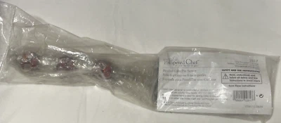 Pampered Chef Beaded 2817 Stainless Server Spatula Red Silver New Package - Image 1 of 4