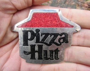 Vintage PIZZA HUT Gürtelschnalle YUM Pepsi FAST FOOD Restaurant SELTEN SEHR GUTER ZUSTAND + - Bild 1 von 5