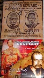 GG Allin Gunfight... 2 Vinyl. 7 Inch Records... (Signed!) Punk Memorabilia. - Picture 1 of 5