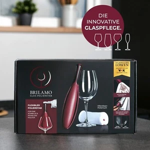 Weinglaspolierer inkl. Weinglas Poliertuch | Brilamo Spülmaschinengeeignet - Bild 1 von 7