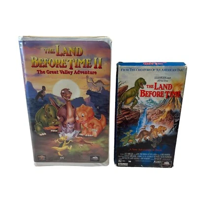 VHS Lot Land Before Time 1 & 2 Lot VHS Video Tapes MCA - Image 1 of 4