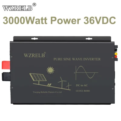 3000W Pure Sine Wave Inverter 36V Power Converter Solar Motor Home Truck Van Car - Image 1 of 4