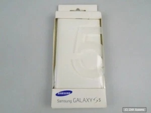 Custodia flip wallet cover Samsung EF-WG900BWEGWW per Galaxy S5 bianco bianco bianco - Foto 1 di 1