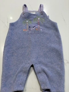 Baby Girl Carter's Vintage 3-6 Month John Lennon Purple Fleece Overalls - Picture 1 of 4