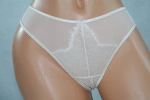 Pink Victoria's Secret Dream Angels Thong/String Sheer Mesh & Shiny Lace Front M - Picture 1 of 2