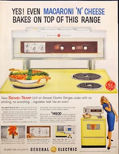 1960 General Electric Ranges Vintage Print Ad Sensi-Temp Stove - Picture 1 of 1