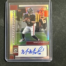 2022 Donruss Optic Marcus Mariota Holo Prizm Signature Series Auto #SS-MM