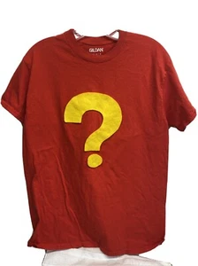 Gildan vintage Tee T SHirt Sz M ? Question Mark  ? Red - Picture 1 of 3