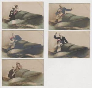 5 x Studio Speedboat, Romance Postcards. Postally Unused. - Bild 1 von 5