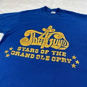 Vintage 80s The 4 Guys Grand Ole Opry T-Shirt Herren Medium Blue Single Stich Tee - Bild 1 von 8