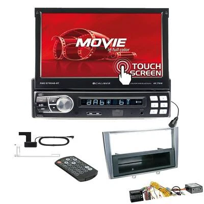 CaliberRadio ausfahrbar Bluetooth für Peugeot 308 2007-2009 silber mit Canbus - Bild 1 von 4