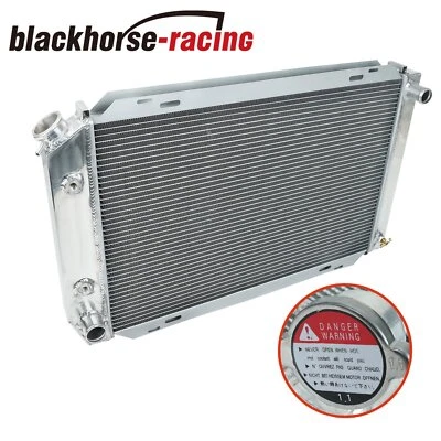Full Aluminum Racing 3 Row Radiator Fit 1979-1993 Ford Mustang LX GT V8 V6 MT/AT - Image 1 of 4