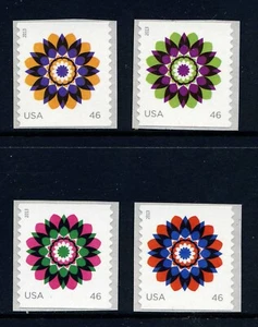 USA. 2013 Kaleidoscope Flowers (4722-25) . Mint Never Hinged - Picture 1 of 1