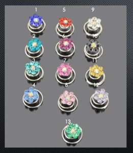 Set 6 oder 12 Curlies Haarspiralen Blumen Strass Braut Kommunion Hochzeit - Bild 1 von 1