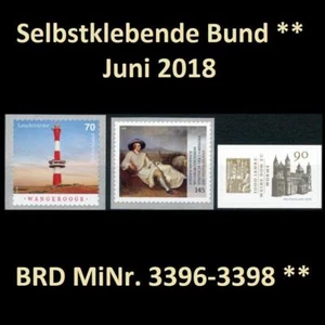 BRD MiNr. 3396-3398 ** Selbstklebende Bund Juni 2018, postfrisch - Picture 1 of 3